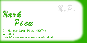 mark picu business card